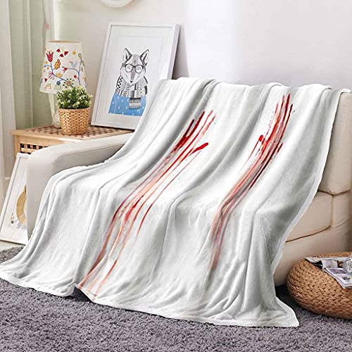 Couverture microfibre sang rouge pour soirées cinéma et frissons
