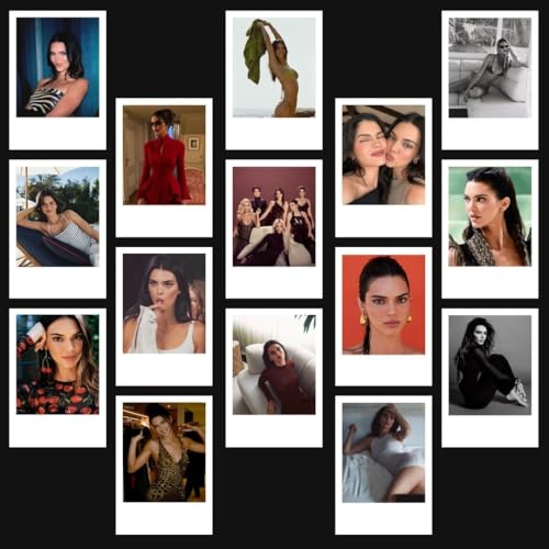 Image of Kendall Jenner Poster | Kendall Jenner Pics Polaroids (Set of 15) | Aesthetic Kendall Jenner Kardashian Mini Poster (8 x 6 cm) Posters for Phone Accessories, Bedroom, Office, room decoration (Kendall Jenner)