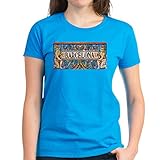 CafePress Barcelona Mosaica T Shirt Womens Cotton T-Shirt Caribbean Blue