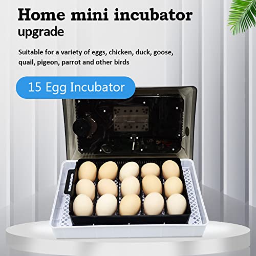 Küken-Ei-Inkubator, Enten-Ei-Inkubator für 15 Eier, vollautomatischer Hatcher, Geflügel-Brutmaschine, Egg Hatcher… – Bild 7