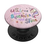 Unicorns Love SQUISHIES & SLIME Wish Fun Teens Girls - Pink PopSockets Adhesive PopGrip