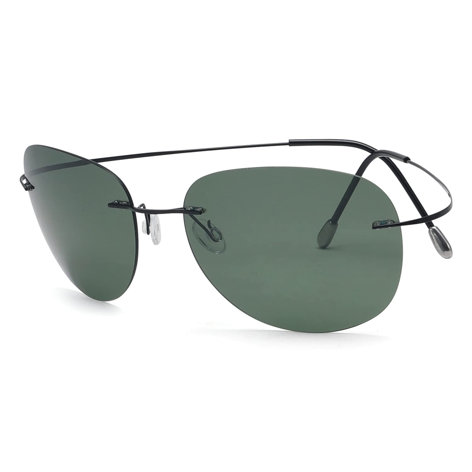 Photo 1 of Eyekepper Pilot Rimless Titanium Polarized Sunglasses