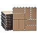 Produktbild Mendler WPC Bodenfliese Rhone, Holzoptik Balkon/Terrasse, 11x je 30x30cm = 1qm Vierecke - Premium, Teak