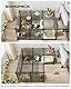 SONGMICS Freigehege mit Bodenplatten, Laufstall, Meerschweinchen Gehege, aus Kunststoff, Gehege für Hamster, Kaninchen, Igel, 143 x 73 x 46 cm, grau LPC002G01