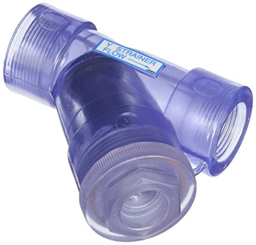 Hayward YS00075T 3/4-Inch Threaded Clear PVC Y-Strainer with FPM O-ring Seals