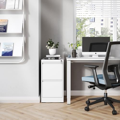 Image of 2 Drawer File Cabinet with Lock,Metal File Cabinet for Home Office