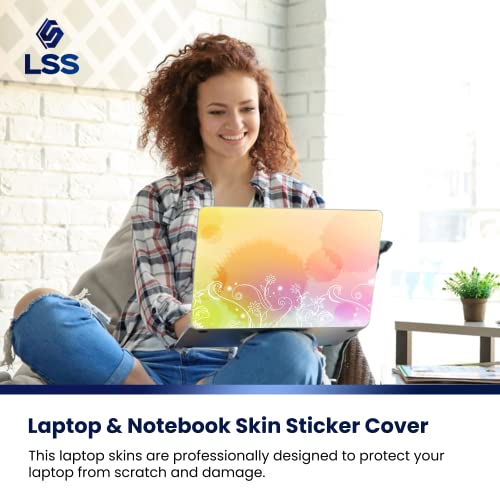 Image of LSS 15 15.6 Inches Laptop Notebook Skin Sticker with 2 Wrist Pads - Reusable Cover Protector Vinyl Sticker Cover Decal Fits 13 inch - 16 inch HP Asus Acer Samsung - Pink Heart Pattern