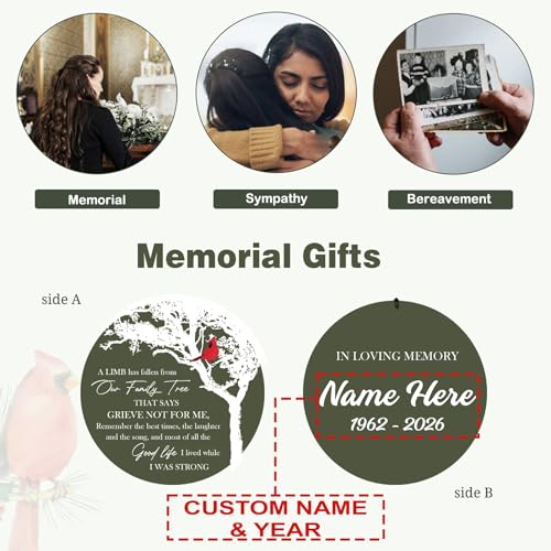 Image of ASTARIN Wind Chimes Outdoor for The Loss of Mom Dad, Personalized Customized WindChimes for Loss of Loved One, Memorial Wind Chime as Sympathy Gift, Home Garden Patio Decor, 36''(Produced in Texas)