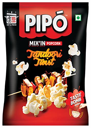Image of PIPO Mix'in Instant Popcorn with Taste Bomb, Desi Cocktail Pouch, 60 g