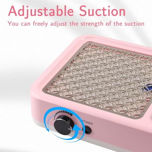 Angnya NAIL DUST COLLECTOR With 2 Reusable Filters,Nail Extractor Vacuum Acrylic Nail Dust Collector thumb #2