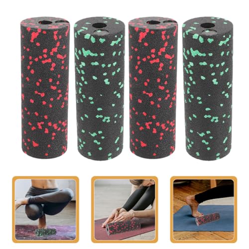 Rodillos de masaje en columna, 4 piezas, para recuperación muscular, diseño ergonómico y portátil, para fitness, verde y rojo miniatura 5