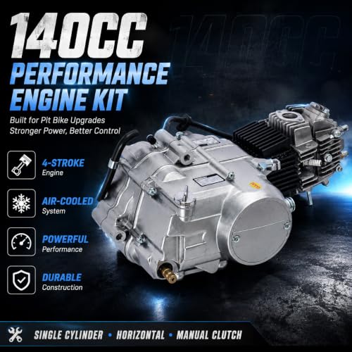 Motor Kit de Motor de 140CC 4 Tiempos, Motor Horizontal para Pit Bike de Cilindro Único Enfriado por Aire con Embrague Manual de 4 Velocidades CDI Adecuado para CRF50 CRF70 XR50 XR70 Z50 CT70 Pit Dirt Bike miniatura 2