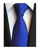 Secdtie Mens Royal Blue Silk Cravat Ties Woven Dance Formal Neckties Gift Ideal