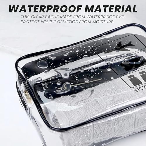 Image of Storite Set of 3 Transparent Cosmetic & Toiletry Travel Organizer Set | Clear PVC Design For Quick Visibility And Easy Access To Cosmetics Toiletries Shaving Kits Makeup And Accessories