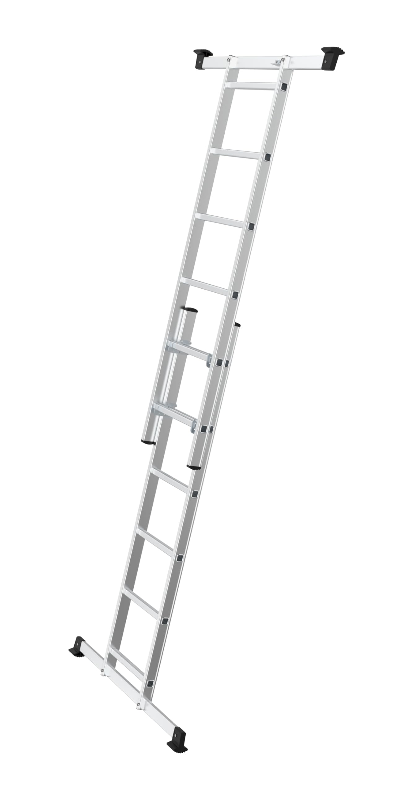 HOME It® Multifunktionsleiter 3-in-1 | Aluleiter ausziehbar mit Sicherheitsfüßen & Plattform, Faltbare für Innen & Außen | Leiter Multifunktion mit automatischer Verriegelung