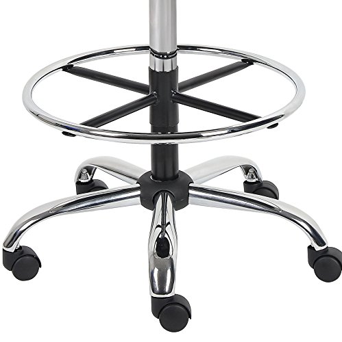 Boss Office Products B16245-Bk Be Well Medical Spa Drafting Stool With Back, Black #TOP3