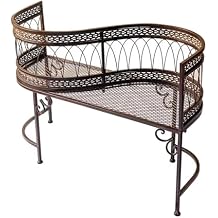 Casual Outdoor Bench,Double Seats,Outdoor Cast Iron Metal Bench,Garden Bench,Weather Resistance,for Garden, Park,Yard, Patio, Porch, Lawn