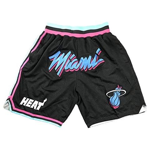 Funhome Heat Men's Basketball Shorts Outdoor Leisure Sports Quick Drying Running Training Shorts with Zip Pocket (Black, Medium) Cover