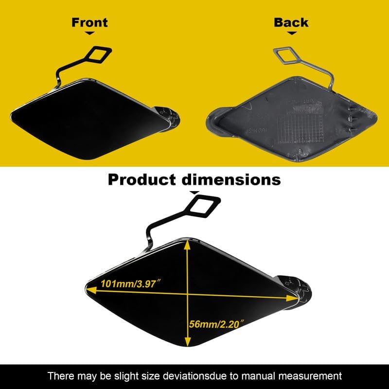 Car Front Bumper Tow Hook Cover Compatible with BMW 3 Series F30 M-Sport 2013 2014 2015 2016 2017 2018 320i 325d 328i Trailer Cover Cap 51118067961 51118056606 Small Lid Towing Eye Cap