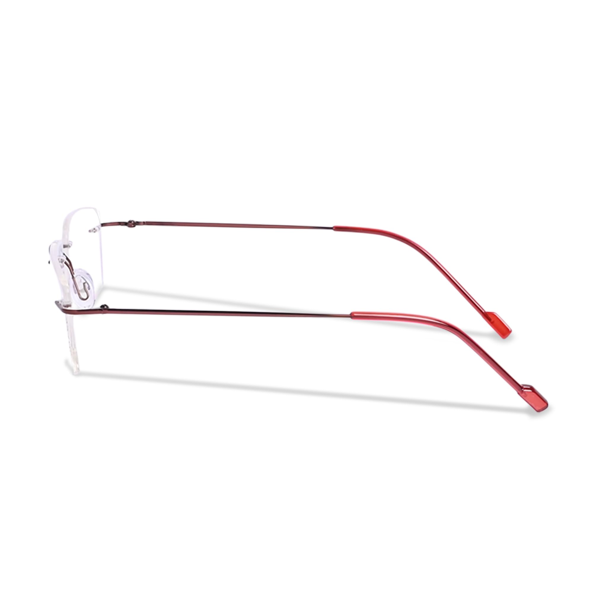 Rimless Aviator Frame For Men & Women (Black) (RED) - Image 9 thumbnail