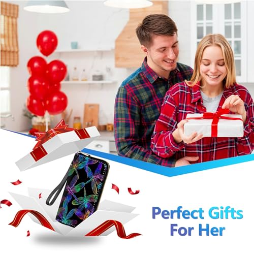 Image of Womens Wallet PU Leather Wristlet Wallets for Women, Large Capacity Lady Fashion Wallet Card Holder Zipper Wallet