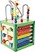 Produktbild small foot 5886 Motorikwürfel Frühling aus Holz, Babyspielzeug mit vier Spielflächen und Motorikschleifen, ab 1 Jahr