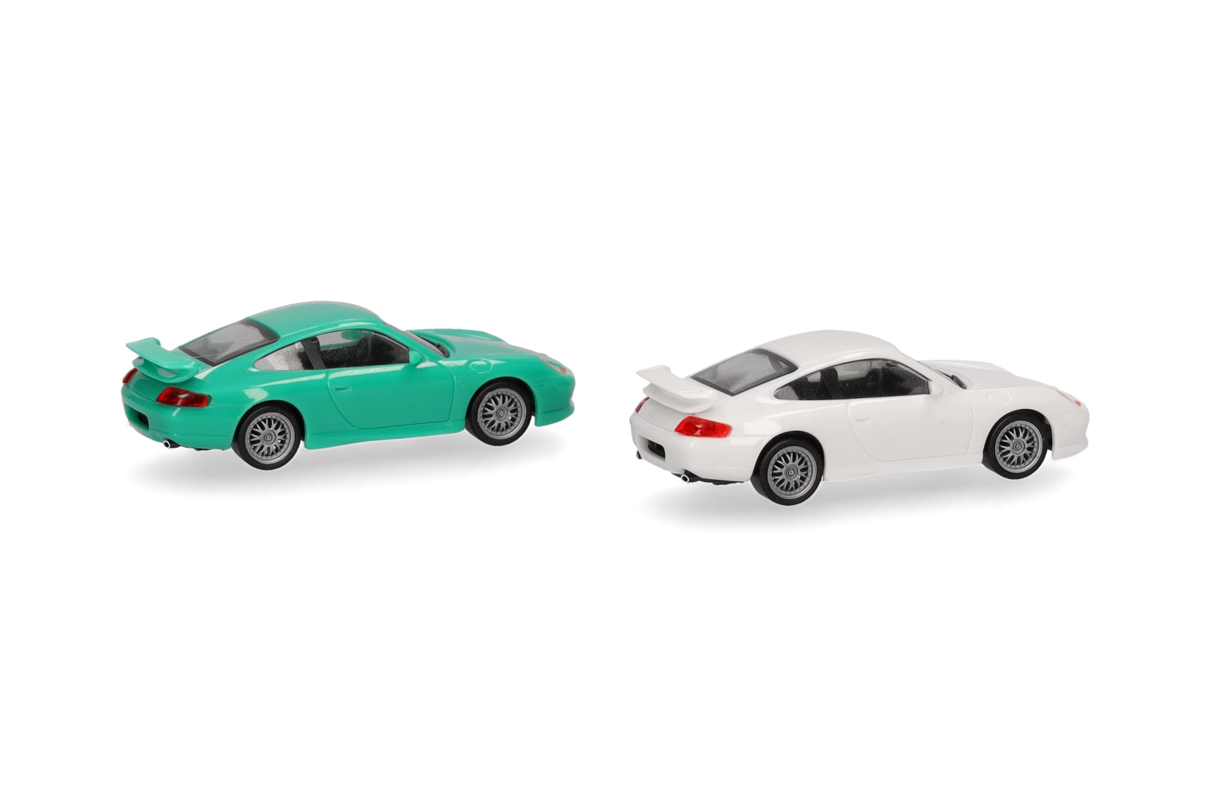 Herpa Model Kit MiniKit Porsche 911 GT3 (996) Grand Prix white and light green, 2 pieces, miniature at 1:87 scale - Image 3
