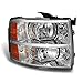 AKKON - For 07-13 Chevy Silverado Pickup Truck Chrome Headlight Front Lamp Passenger Right Side Replacement