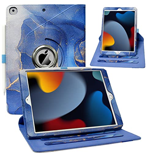 ZoneFoker Case for iPad 9th/8th/7th Generation, iPad 10.2 inch Case 2021/2020/2019, 360 Degree Rotating Stand