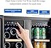 BODEGA 24 Inch Wine and Beverage Refrigerator, Dual Zone Wine and Bar Beverage Cooler, Commercial Black Bar Cooler With 2 Glass Doors, Bar Fridge Hold 19 Bottles and 57 Cans,Built-In or Freestanding.