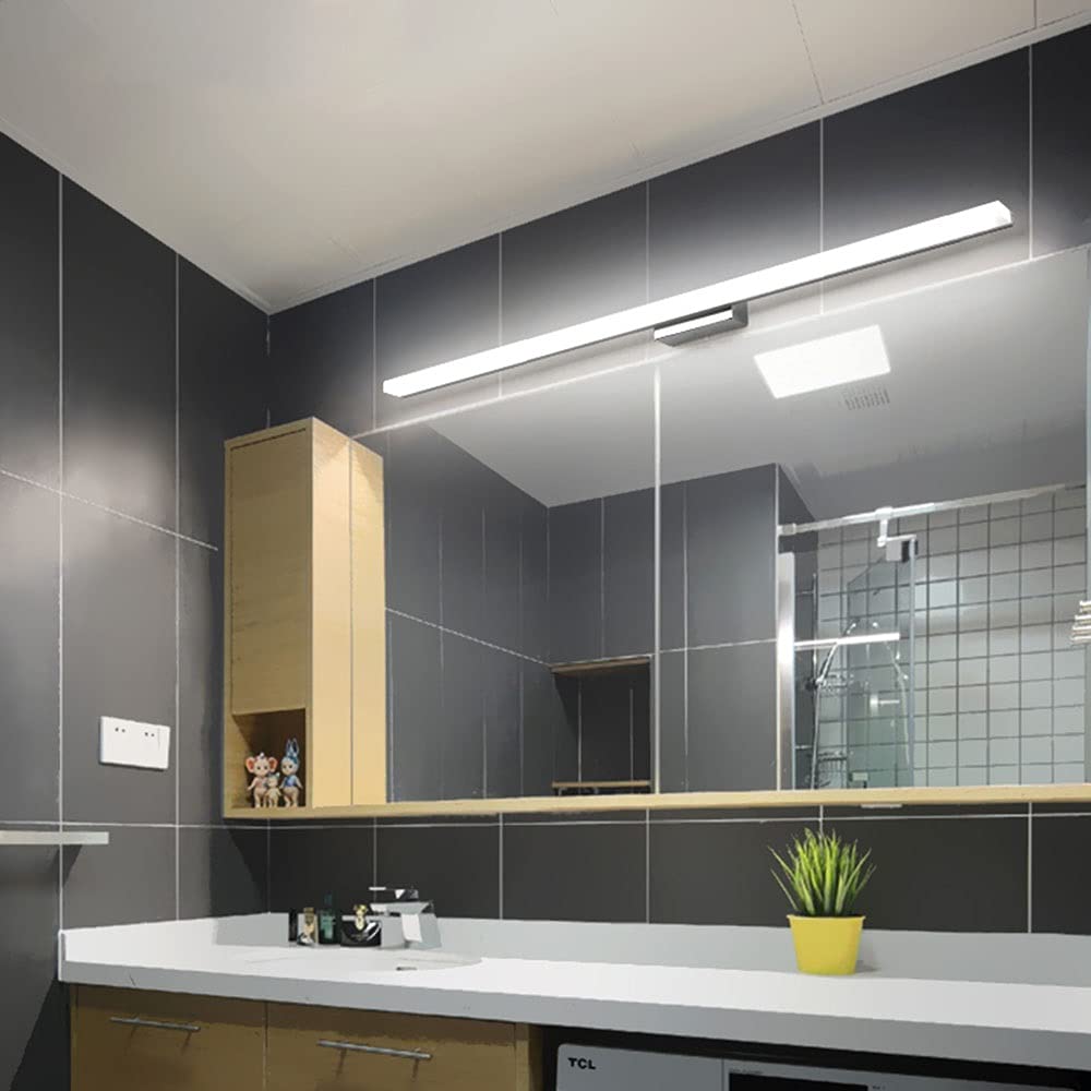 Lampada Specchio Bagno LED 120cm 22W Applique Luce Fredda 6000K | Luce trucco specchio bagno, 1760LM applique LED non dimmerabile per interni, cosmesi, rasatura e illuminazione moderna.