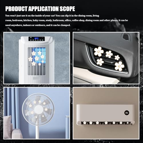 Image of 8PCS Daisy Flower Air Vent Clip Accessories, Air Conditioning Outlet Clip, Car Air Freshener Dashboard Accessories Charm, Auto Decorations Interior Universal Car Fresheners for Women