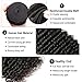 Human Hair Bundles Deep Wave 14 16 18 Inch Curly Bundle Human Hair 100% Unprocessed Brazilian Virgin Hair 3 Bundles for Women Wet and Wavy Hair Bundle Weave Extensions Natural Black