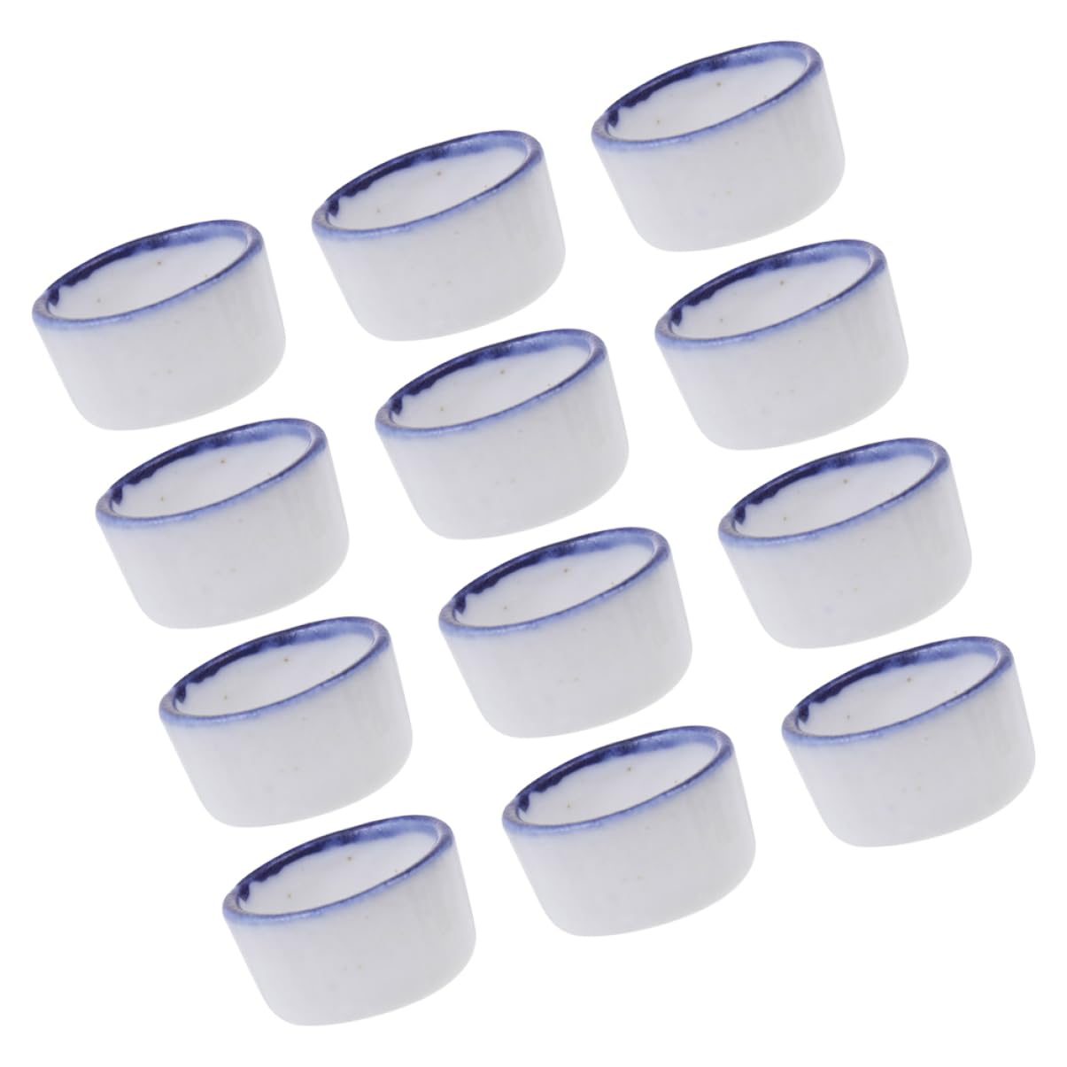 INOOMP 12pcs Mini Ceramic Tarantula Water Bowl Dish for Feeding Compact Design Easy to Clean for Tarantulas and Tiny Reptiles