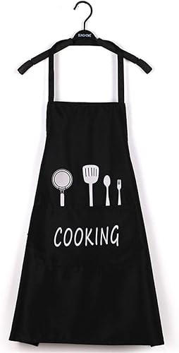 Delantal de cocina impermeable con bolsillo para mujeres y hombres, 4 colores, para cocinero, hogar, restaurante, café, cocina, horneado, jardinería