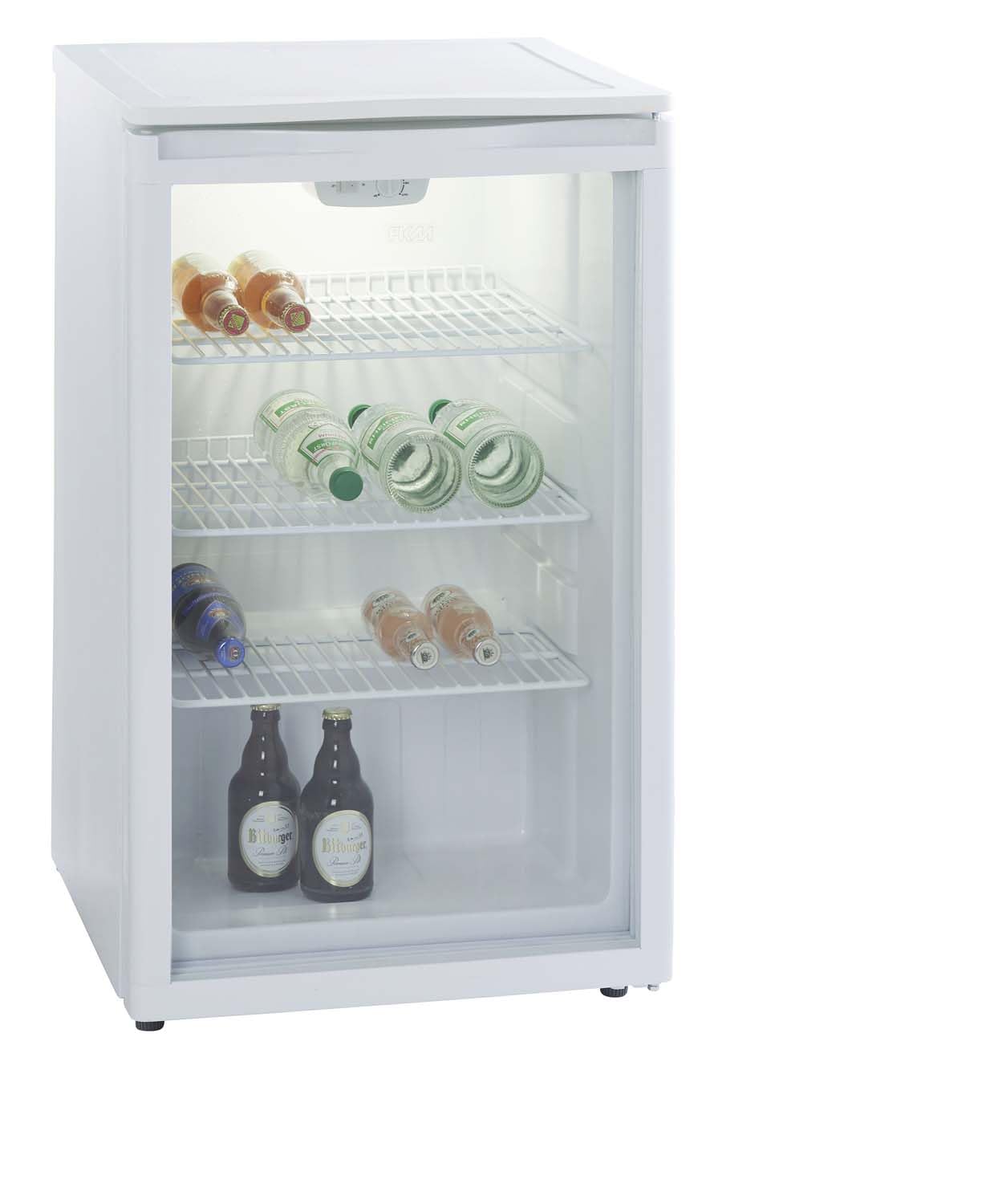 PKM GKS102 Glastür-Kühlschrank 102 Liter 85 cm 42 dB