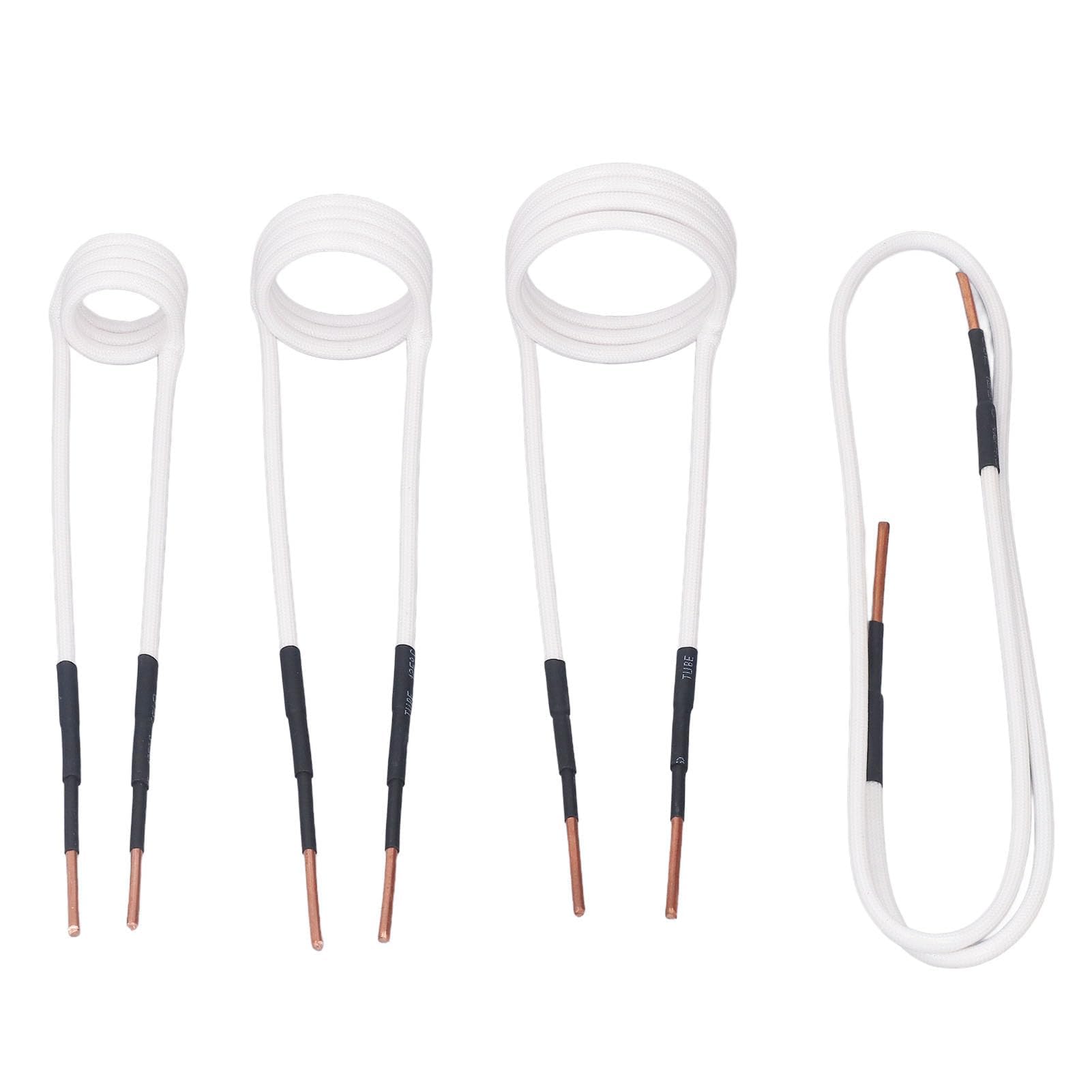 Garosa 4-teiliges Induktionsheizspulen Set Zubehör mit 2,5mm Messingkern für Kupferdrahtformung Hochfrequenz Heizung - Größen 20mm, 30mm, 40mm, 750mm