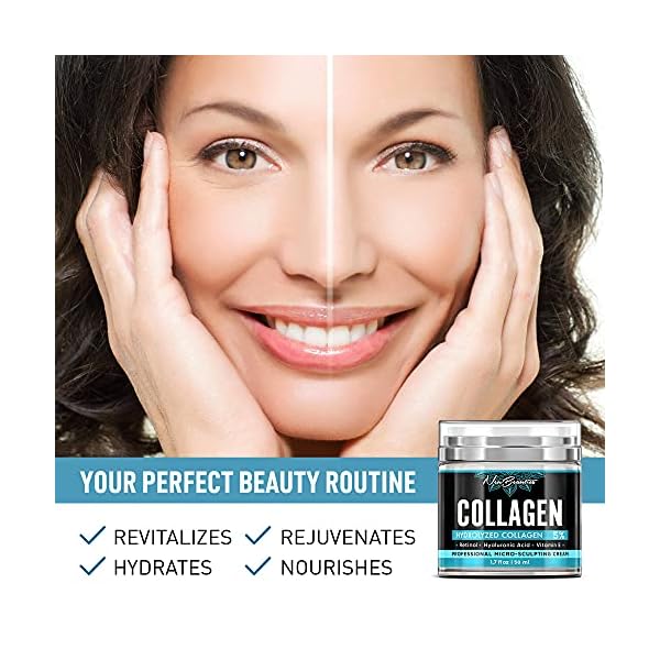 Collagen Cream For Face - Anti Aging Face Night Cream For Women - Made In USA - Anti Wrinkle Face Cream With Collagen - Retinol Cream With Hyaluronic Acid - Firming & Hydrating Effect - Facial Night Cream - 1.7Oz