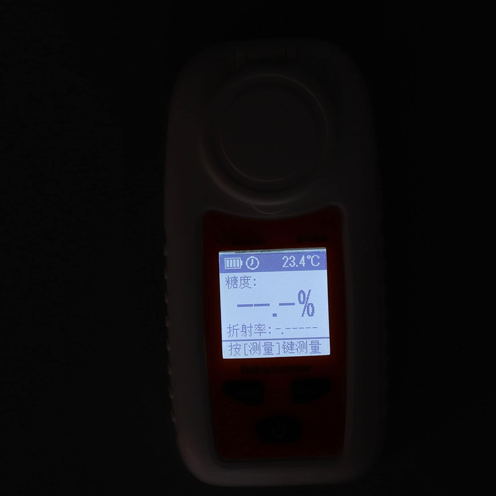 PUSOKEI Cyfrowy Refraktometr Brixa |Miernik Słodyczy LCD z antypoślizgową osłoną przeciwpyłową do Testowania Owoców