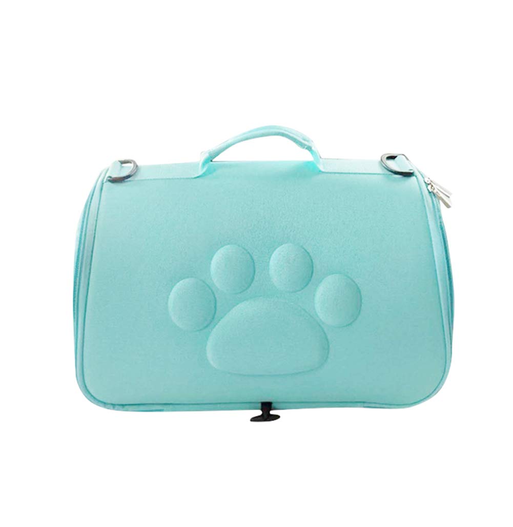 Trasportino a tracolla per animali domestici, portatile, per gatti, borsa da viaggio traspirante per cani (M, verde)