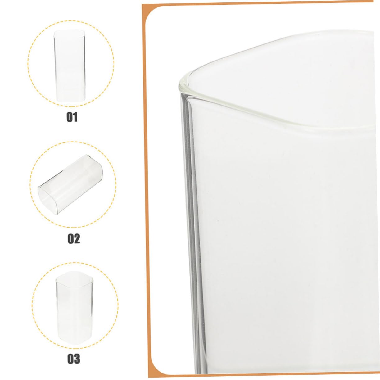 Didiseaon Set Design Elegante da 6 Bicchieri in Vetro Quadrati da 250ml Resistenti al Calore e Sicuri per Casa e Ristorante