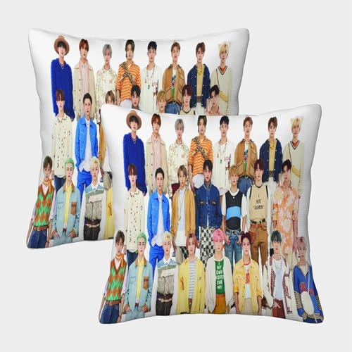MJFCoin NCT127 Fundas Cojines Decorativa 2 Piezas Kpopos Funda De Almohada Funda De...