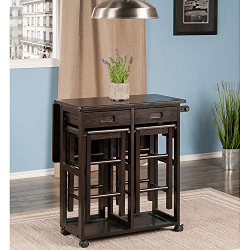 Winsome Suzanne 3-PC Set Space Saver Kitchen, Coffee Finish