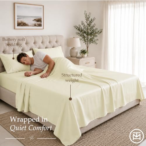 Image of Threadmill 600 Thread Count Cotton Twin Sheet Set, Sateen, White, 3-Piece