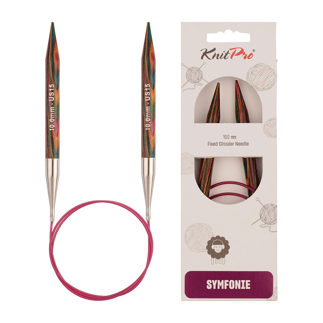 KnitPro Symfonie Fixed Circular Needles 16" (40cm) | 10.00mm
