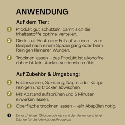BIO SANITAS PROTECT Haustier Desinfektionsspray, 500 ml Hunde Desinfektion alkoholfrei für Katzen und Hunde, Desinfektionsmittel für Näpfe, Spielzeug, Transportboxen u.v.m., Geruchsneutralisierend
