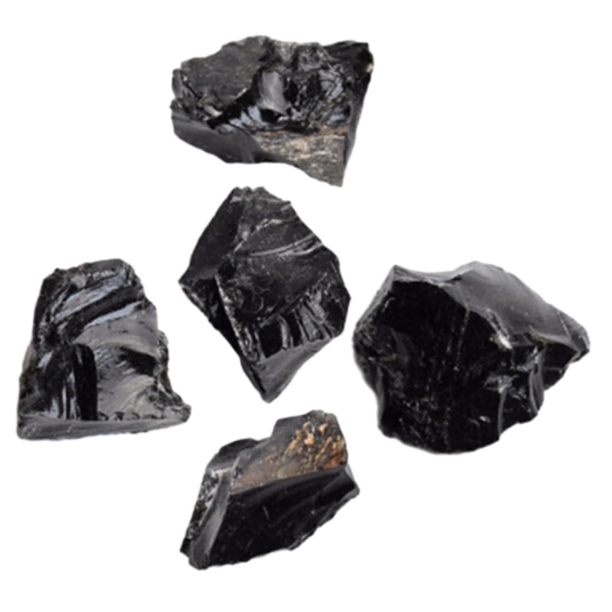 VALICLUD 5 Sätze Obsidian Duftstein Chakra-ausgleichssteine Natürlicher Obsidianstein Obsidian-dekoration Obsidianstein Für Zu Hause Obsidiansteine Natürlicher Kristall Schwarz 5 Stücke * 5