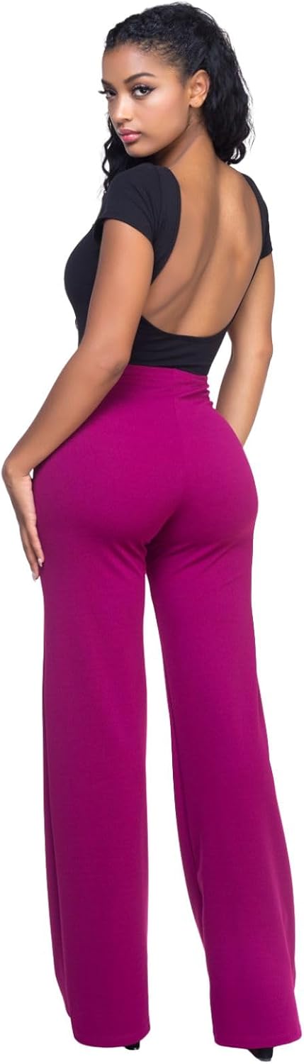 Cemi Ceri Women’s High Waist Wide Leg Dress Pants – Elegant Work Trousers, Office & Casual Wear, Flared Business Slacks - Image 3