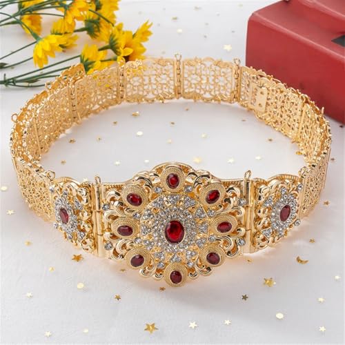Women Fashion Dress Belt Hollow Bridal Metal Gold Color Waist Chain Wedding Accessories Body Jewelry3