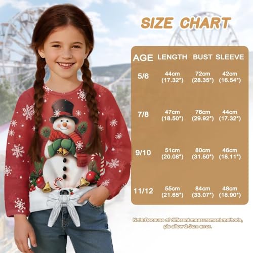Girls Long Sleeve Shirt Front Knot Children Crewneck T-Shirt Kids Tee Tops 5-6 Years3